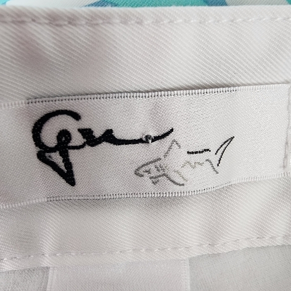 Greg Norman Golf Skort Stretch Skirt Leaf Pattern White/Teal Size 8 Summer - Picture 2 of 13